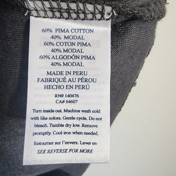 Faherty Women's Short Sleeves V-neck Cloud Cotton T-shirt, Size XXL Gray - Picture 14 of 15